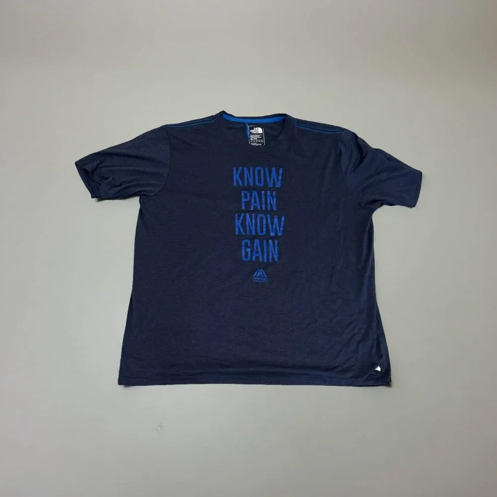 The North Face Shirt Mens X Large Blue Graphic Print Crew Neck Short Sleeve